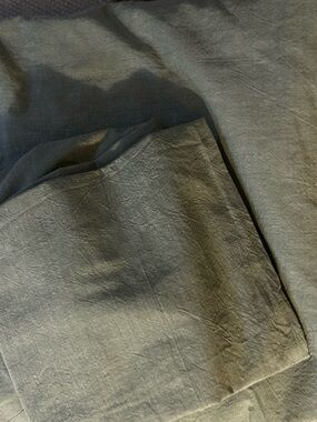 Soft Stonewash Duvet Cover and King Pillow Cases in Heathered Green.